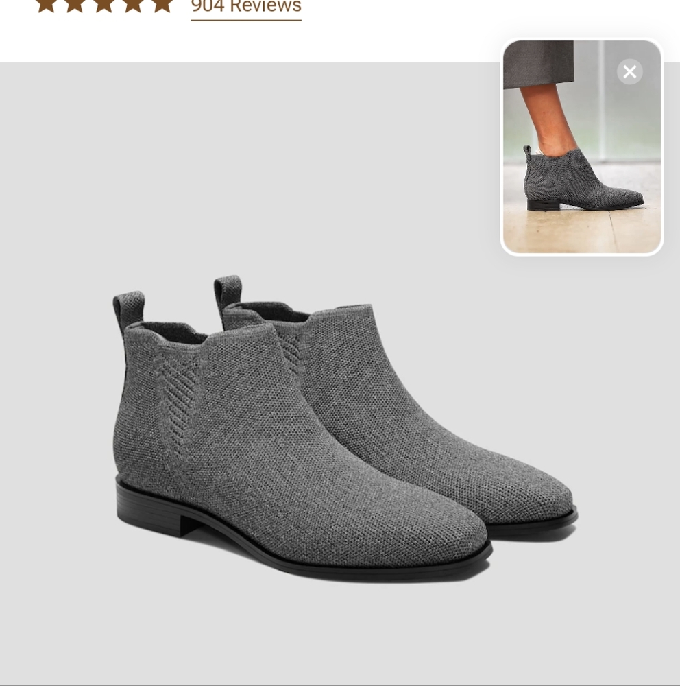 Vivaia Women's Square-Toe Water-Repellent Ankle Boots Ryan in Gray size 40 US 9